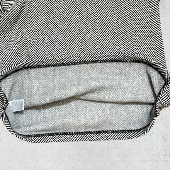 J. Crew Factory Long Sleeve Funnel Neck Pullover Herringbone Fleece Lined Size M - Picture 9 of 14